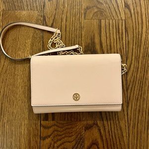 Tory Burch Emerson Chain Wallet Shoulder Leather Crossbody Bag.
